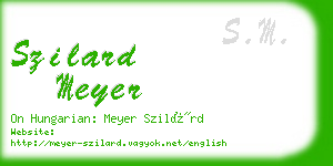 szilard meyer business card